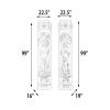 Pair Roman Girl Pilasters Stone Cast