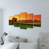 Canvas Wall Print Set Fields 79" x 39"
