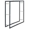 Firewood Rack Black 39.4"x9.8"x39.4" Steel
