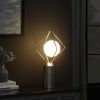 19.5"In Ernst Modern Monoclinic Pendeloque Silver Metal Table Lamp