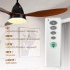 ANKEE Ceiling Fans, 52'' Ceiling Fan with LED Frosted Light and Remote Control