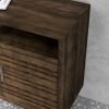 Bridgevine Home Avondale 62 Inch TV Stand Console for TVs up to 70 inches, No Assembly Required, Charcoal-Brown Finish