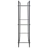 Firewood Rack Black 39.4"x9.8"x39.4" Steel