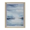 Framed Glass and Single Matted Abstract Landscape Coastal Wall Art